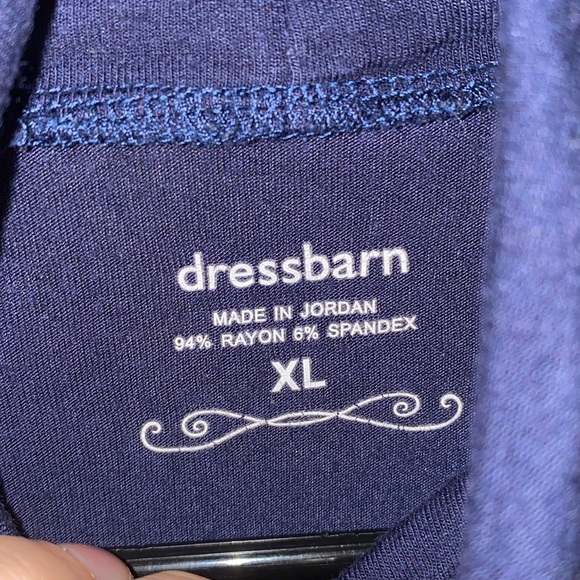 Dress Barn Navy Blue Long Sleeve Stretchy Turtle Neck - Picture 6 of 7